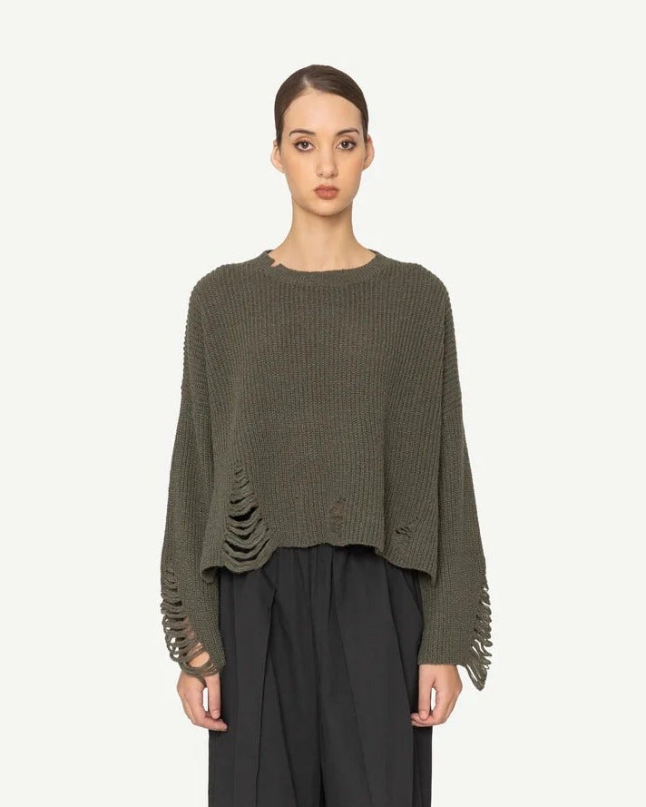 Bone & Arrow Ever Jumper Dark Green