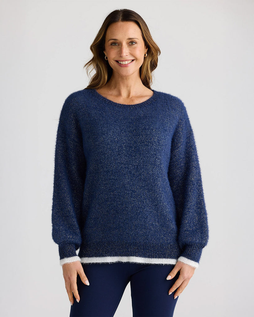 Brave & True BT25089-1 Orbit Knit Navy Metallic