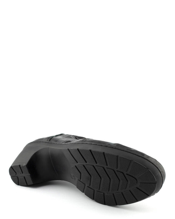 Cabello 5192 - 48 Black Crinkle Leather Slip n Shoe
