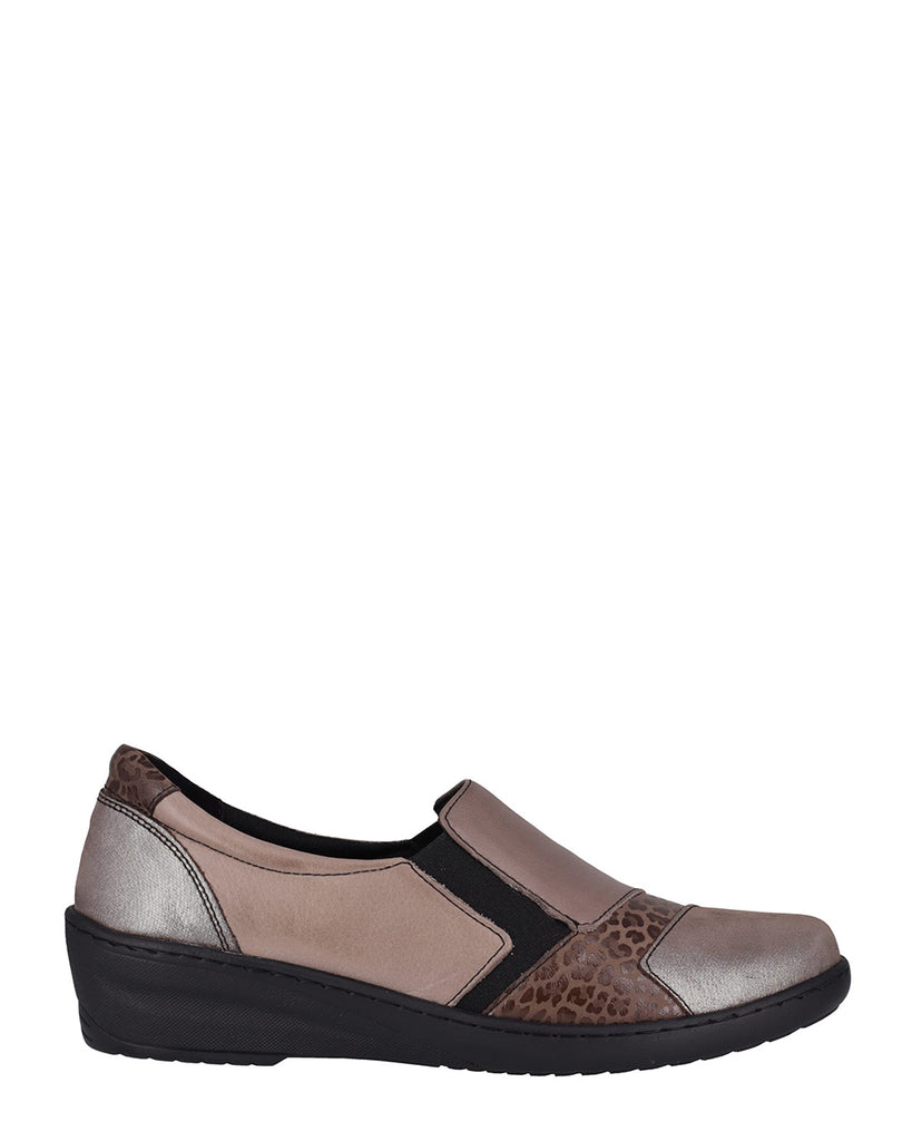 Cabello CP461-18 Taupe Combo Leather Shoe