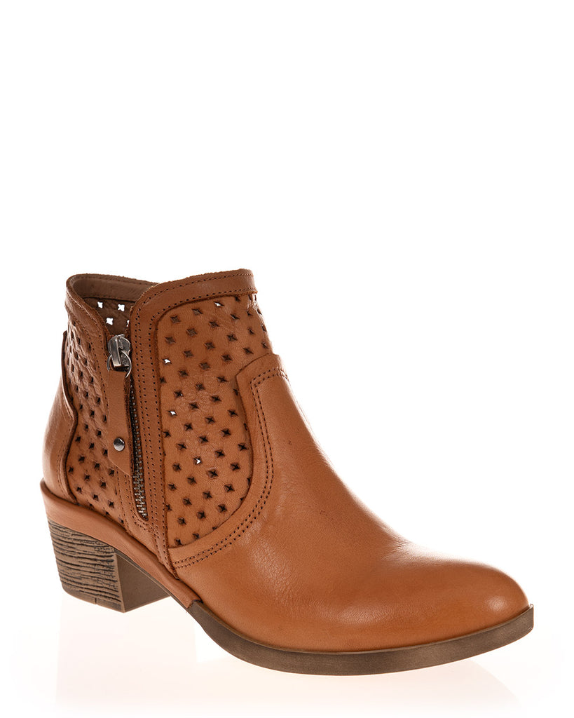 Cabello Barlow Tan Leather Ankle Boot