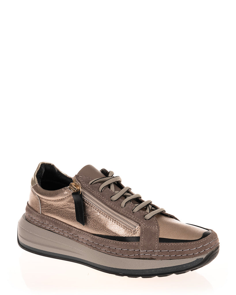 Cabello Ena Taupe Leather Casual Sneaker