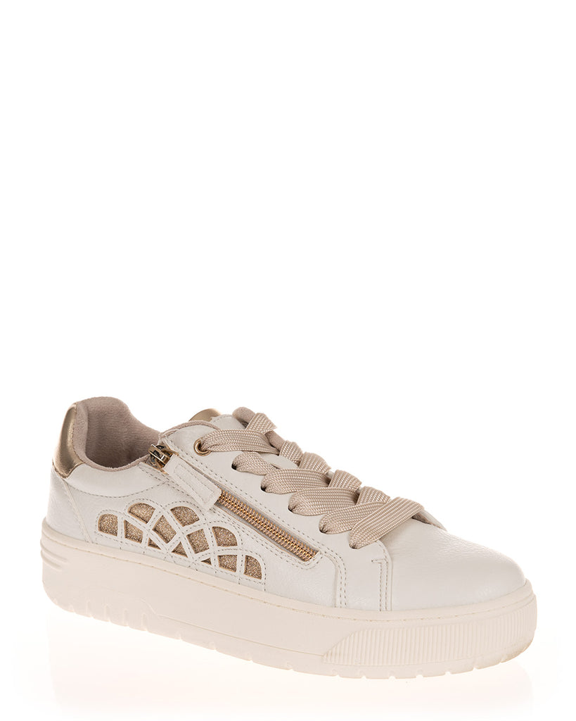 Cortina SJ 624330 White & Platina Leather Sneaker