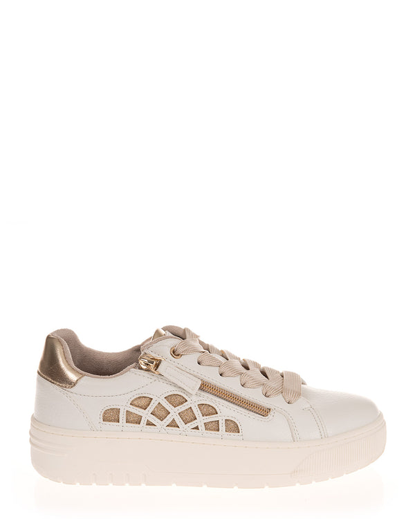 Cortina SJ 624330 White & Platina Leather Sneaker