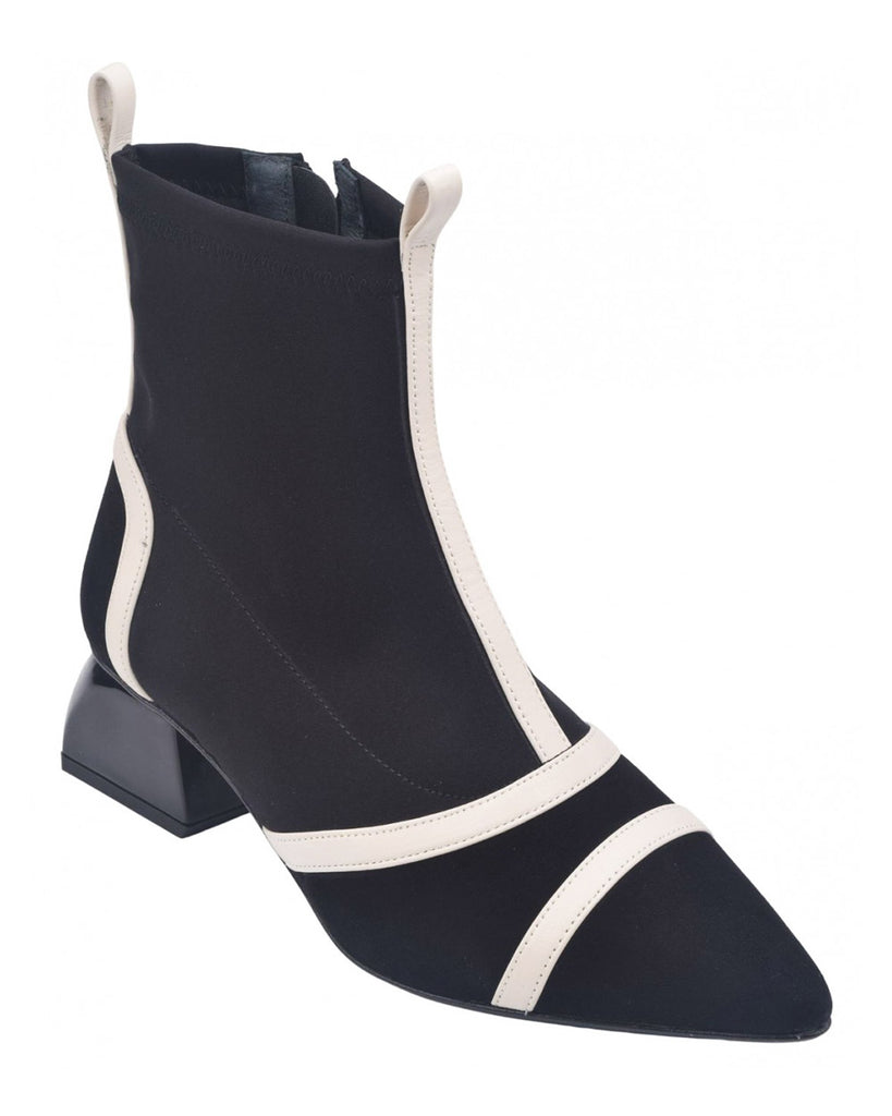 Dansi 5961 Black & Cream Ankle Boot