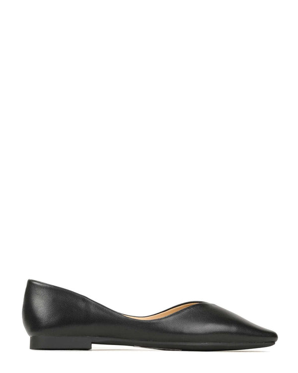 EOS Adriana Black Leather Ballet Shoe