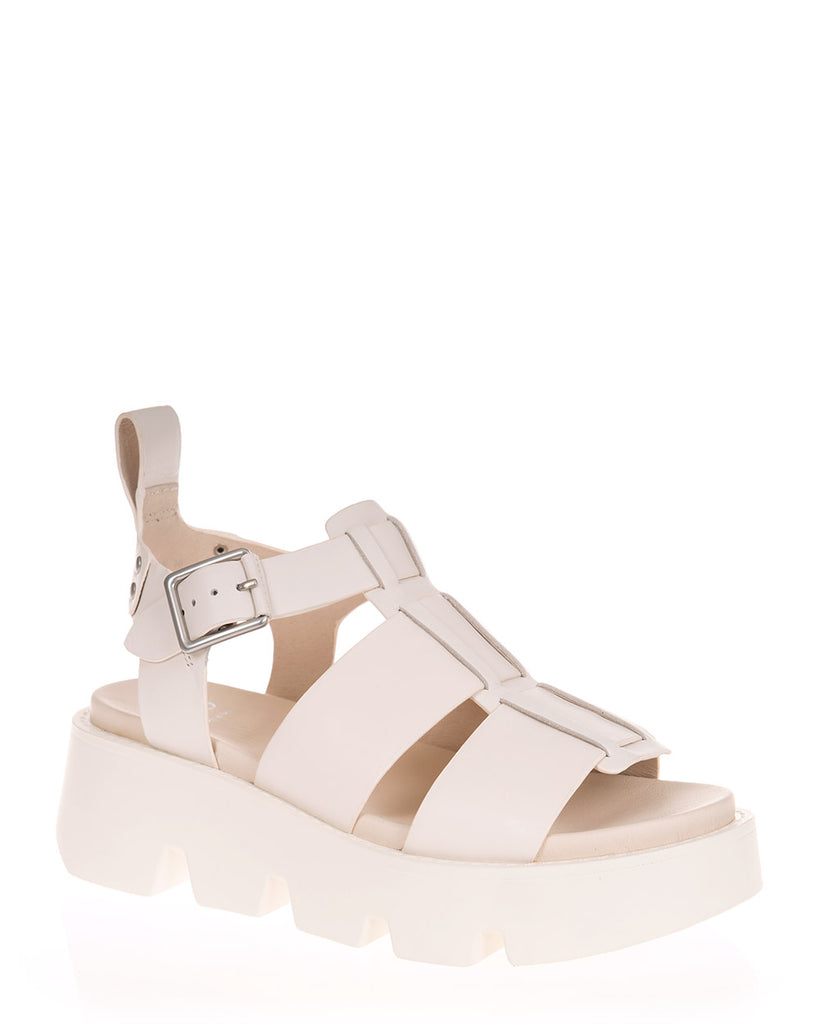 EOS Kailan Bone Leather Platform Wedge Sandal