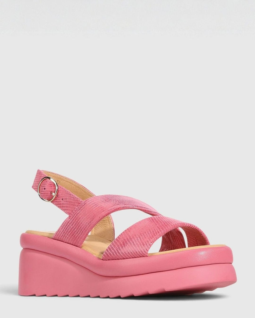 EOS Menorla Melon Leather Platform Sandal