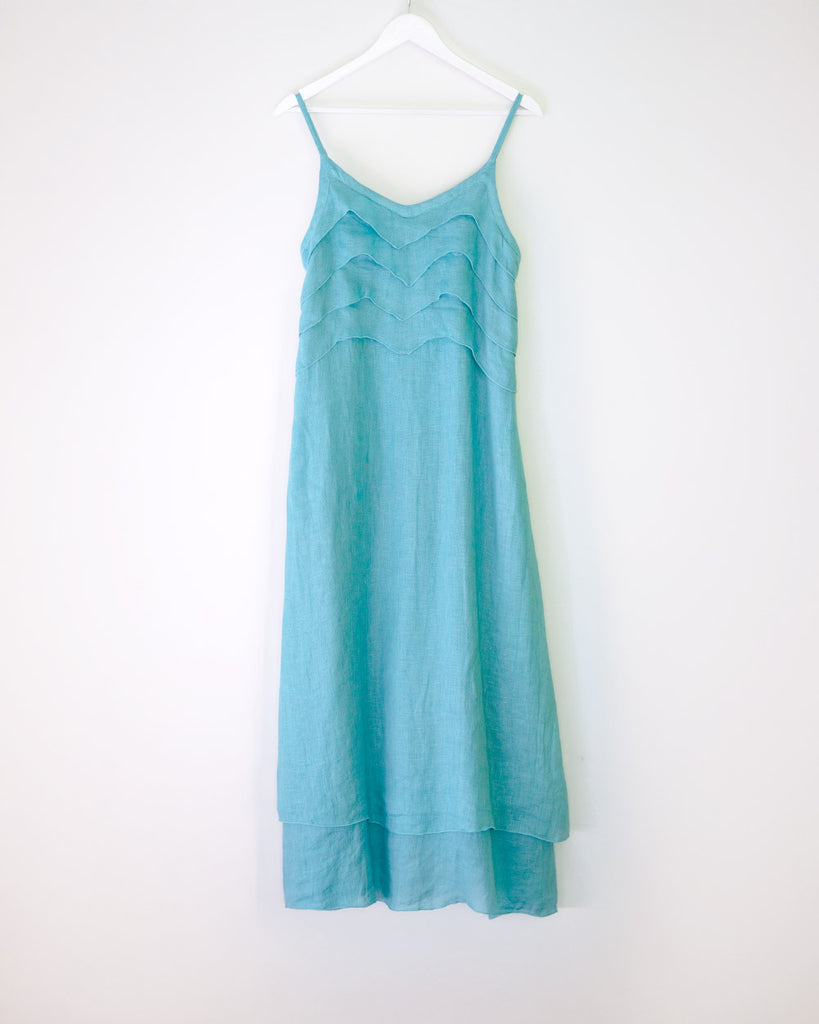 Haris Cotton 2274 Linen Gauze Dress/Resort Crystal Blue