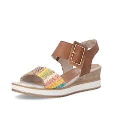 Remonte D6453-22 Wilmslow Brown Combination Leather Sandal