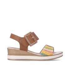 Remonte D6453-22 Wilmslow Brown Combination Leather Sandal