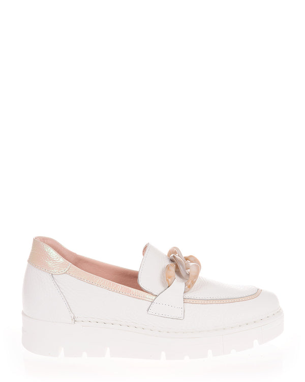 Jose Saenz 2048 BG-II Blanco-Bei Leather Casual