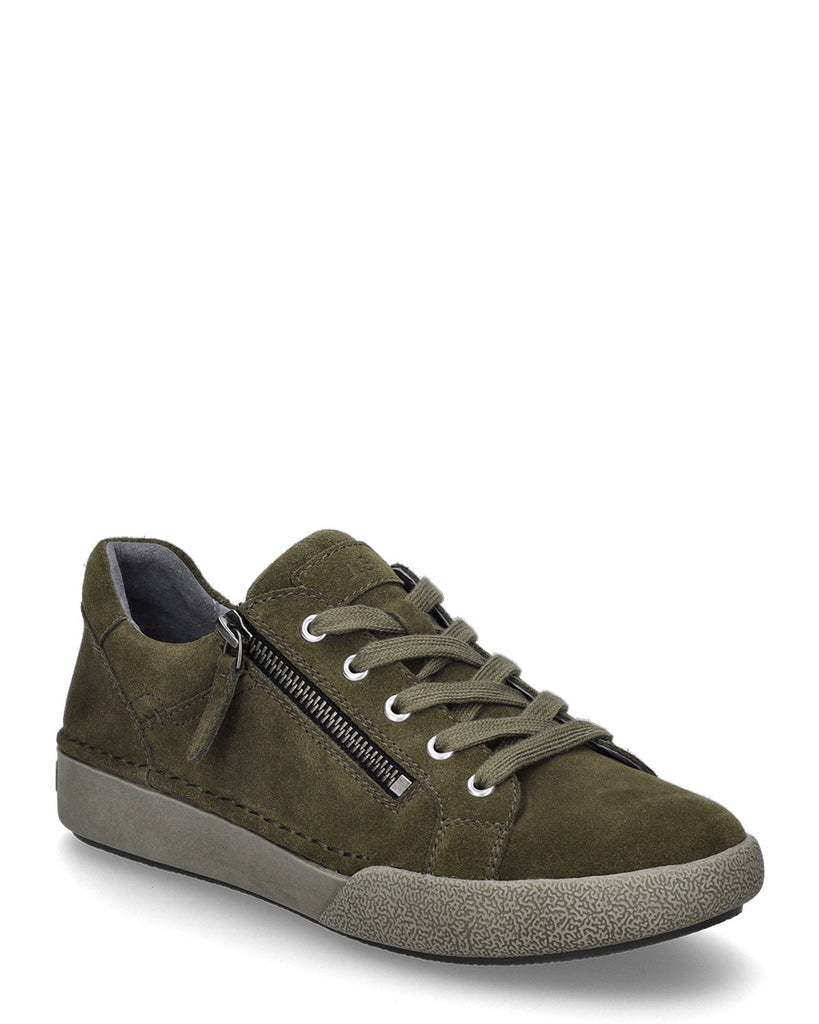 Josef Seibel Claire 13 Moss Suede Leather Casual Sneaker