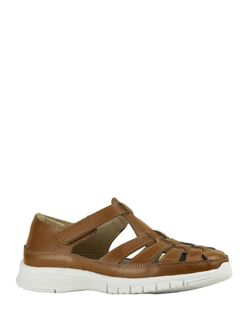 Just Bee Cerina Tan Leather Sandal