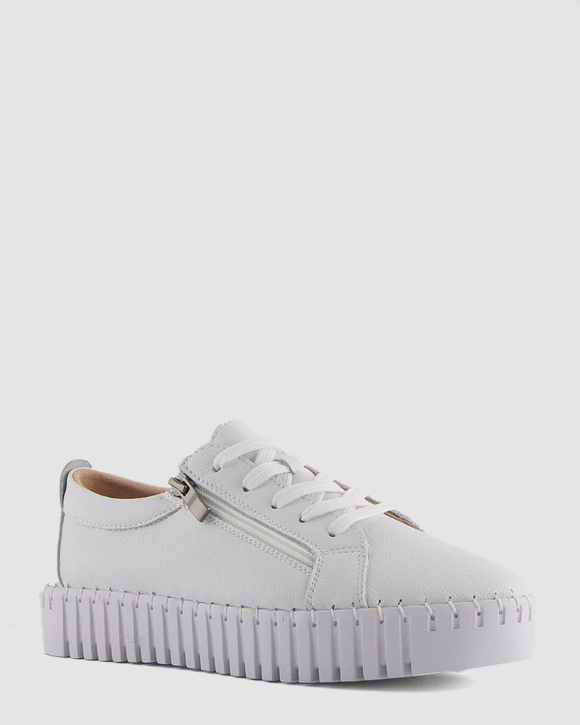Just Bee Climber White Leather Sneaker