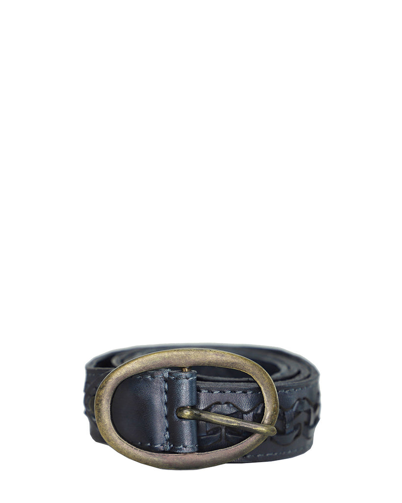 Kompanero Dubai French Navy Leather Belt
