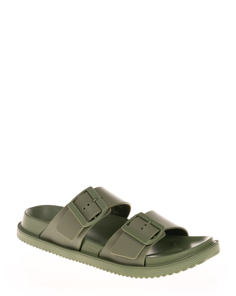 Lemon Jelly Elise Kaki Green Flat Slide