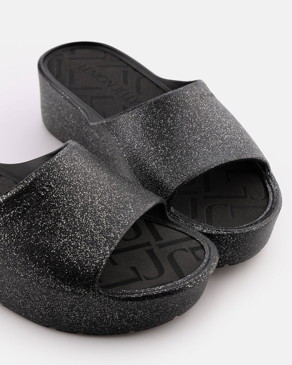 Lemon Jelly Fiorella Black Platform Slide