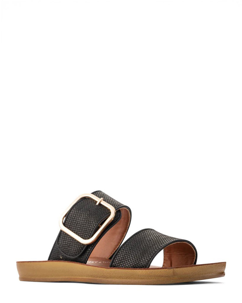 Los Cabos Doti Black Raffie Sandals