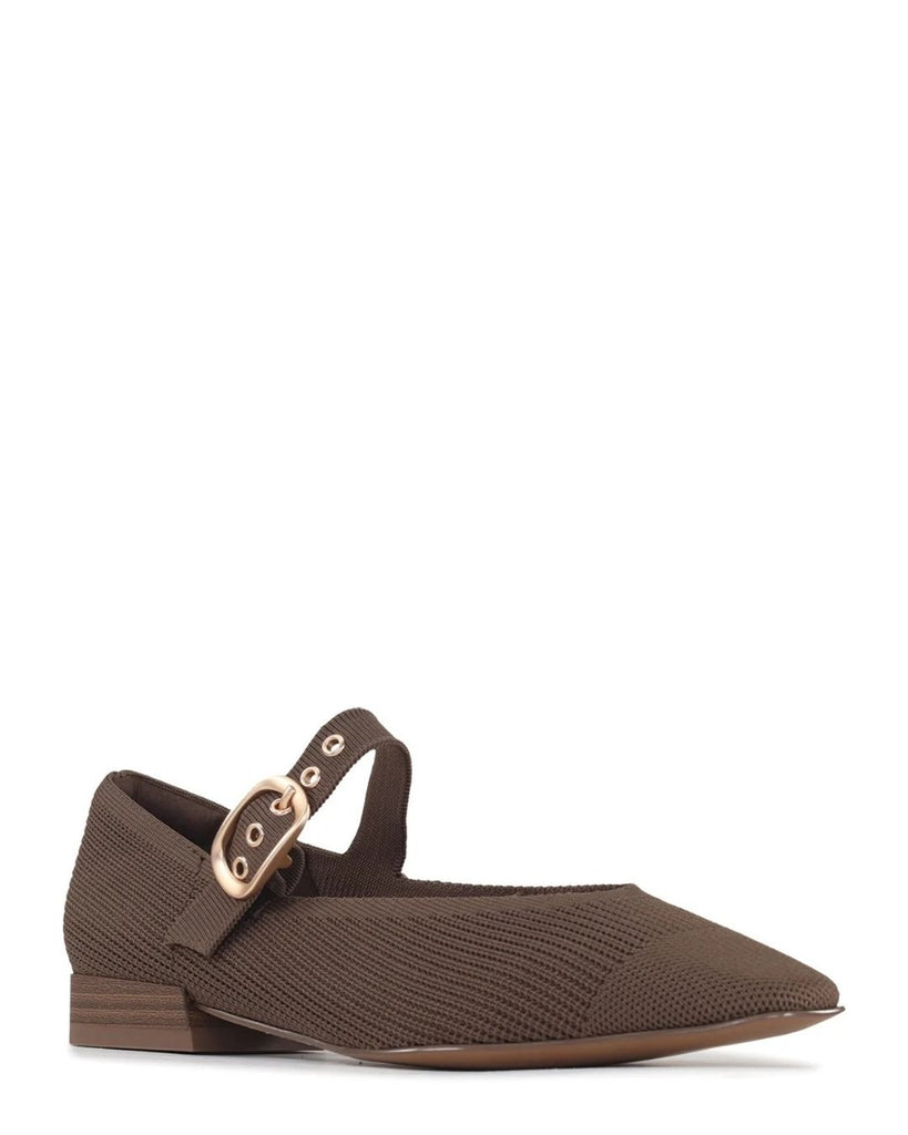 Los Cabos Lando Cocoa Flat Mary Jane Shoe