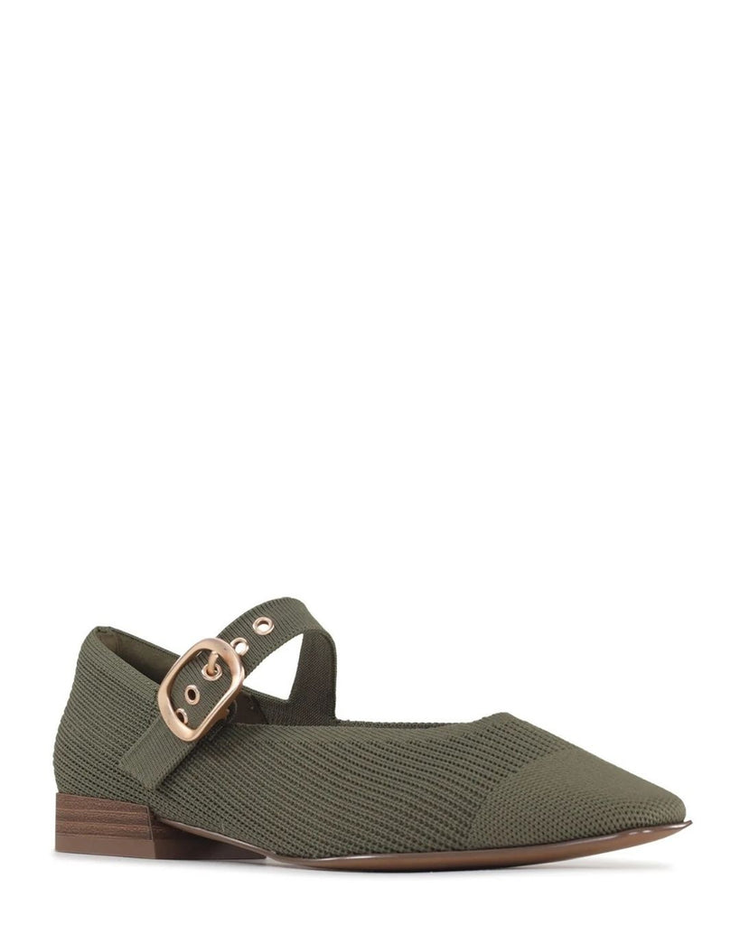 Los Cabos Lando Khaki Flat Mary Jane Shoe