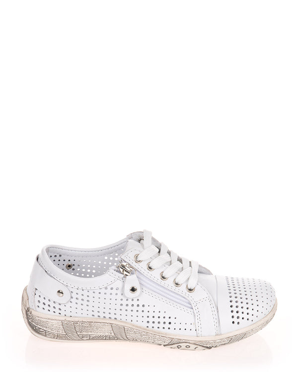 Mago Desa White Leather Sneaker