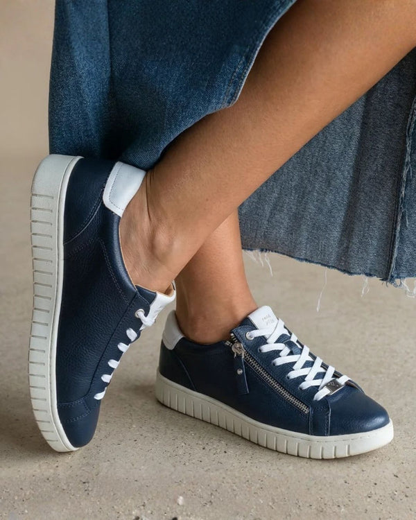 Mia Vita Luna Royal Blue Leather Sneaker
