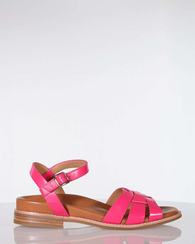 Minx Athens Hot Pink Leather Sandal