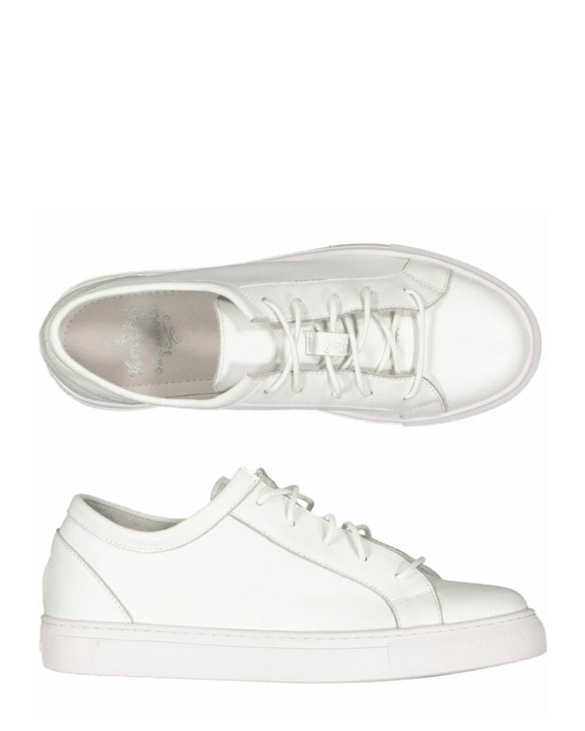 Minx Bandit White Milled Leather Sneaker