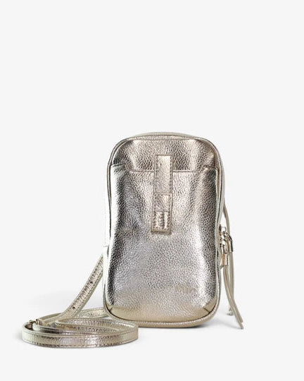 Minx Dial Up Jet Setter Gold Milled Leather Gold Hardware