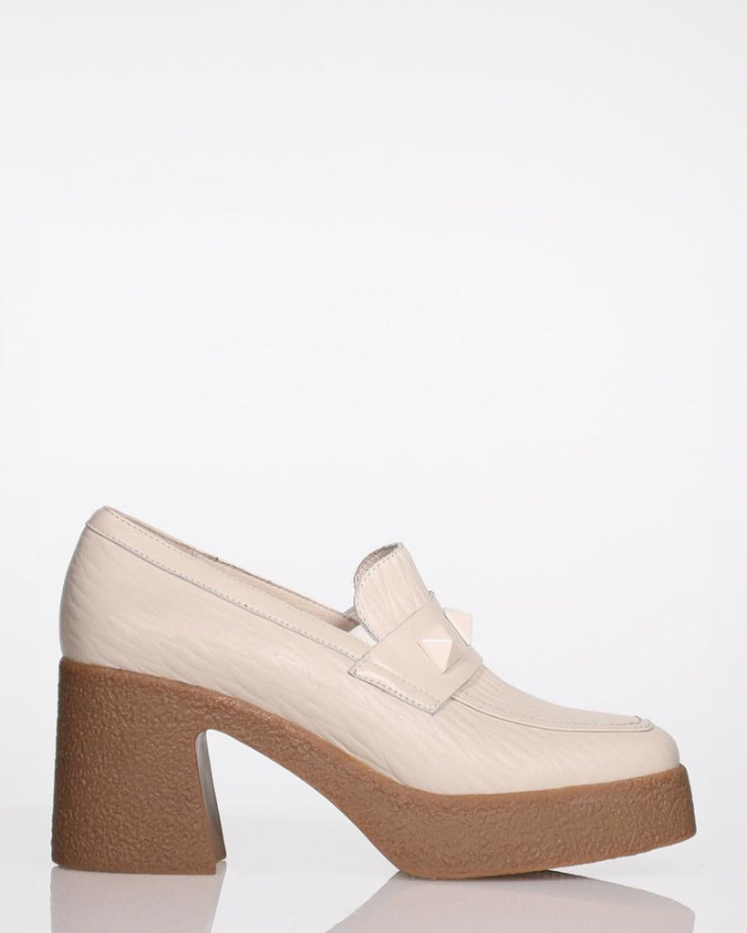 Minx Kendra Ivory Quilted Leather Shoe