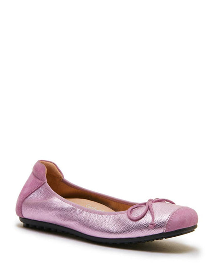 Minx Lyric Sweet Pink Metallic Combo Leather Ballet Flat Shoes