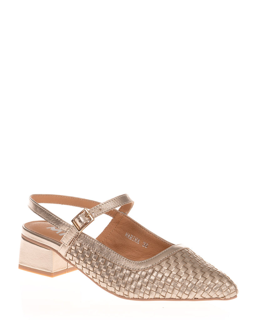 Minx Marina Bronze Woven Leather Shoe