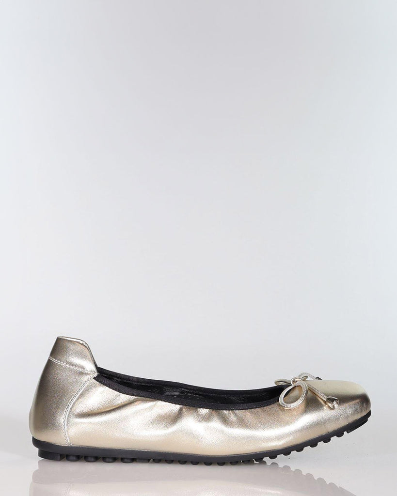 Minx Melody Gold Leather Ballet