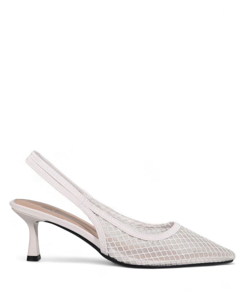 Minx Mist White Mesh Slingback
