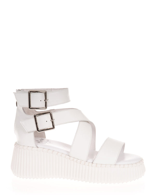 Minx Plaza White Milled Leather