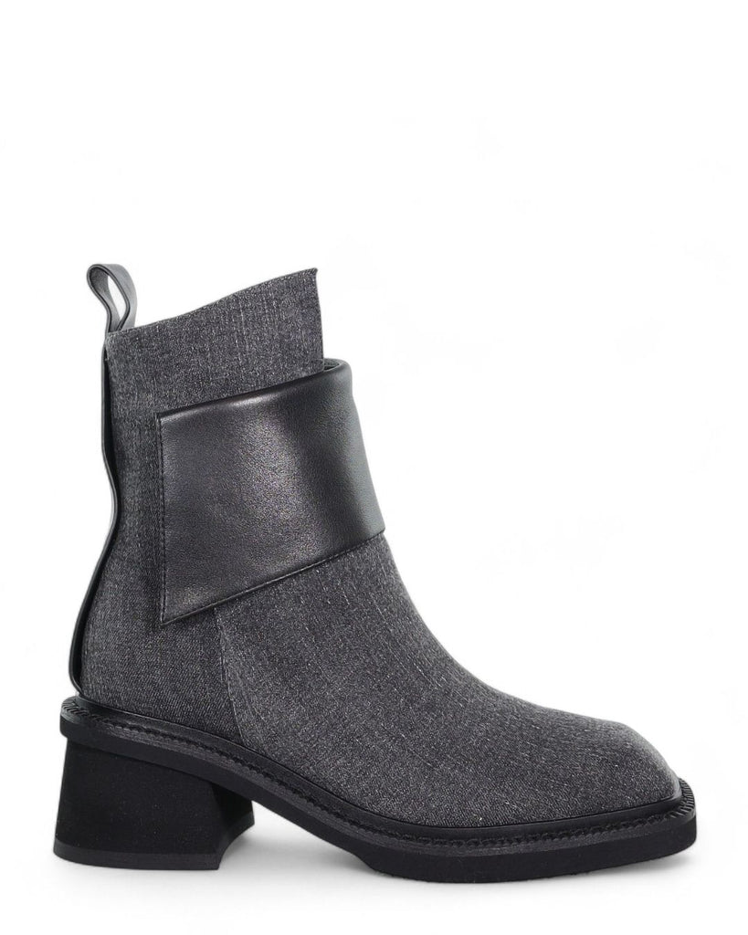 Minx Sasher Black Denim Combo Ankle Boot