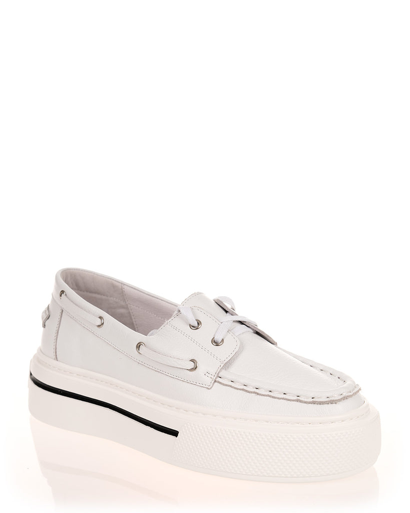 Minx Saylor White Leather Casual