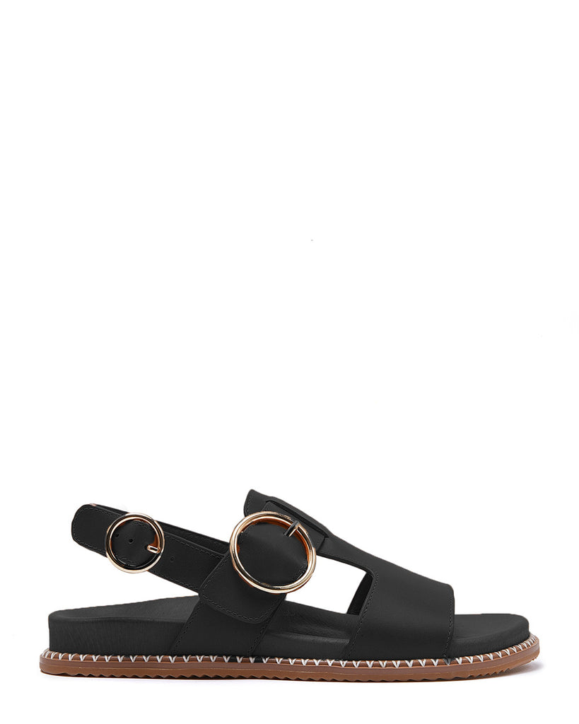 Minx Serene Black Leather Sandal