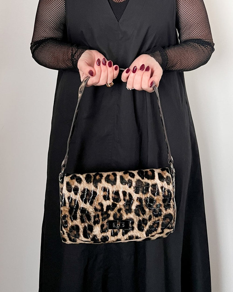 Minx Spice Crossbody Bag Leopard Patent