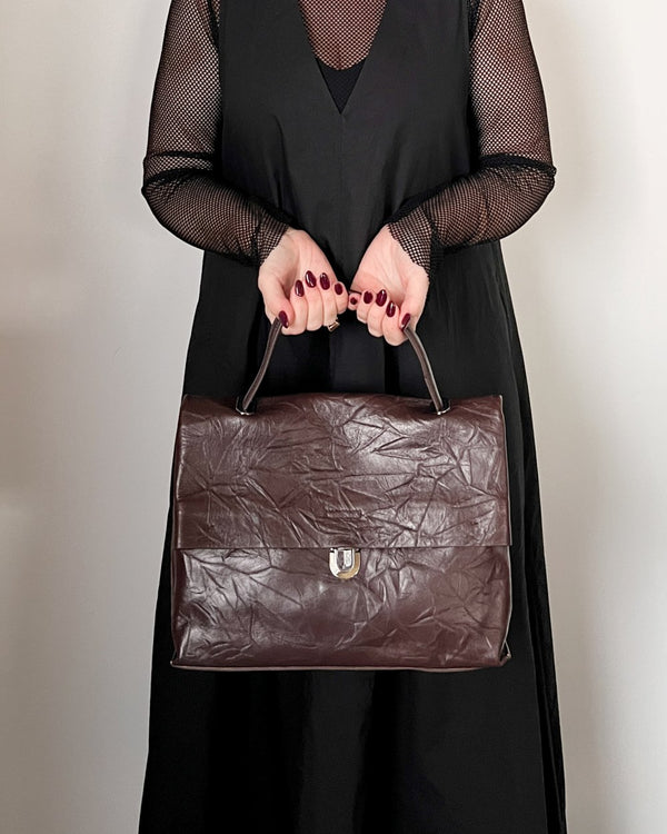 Minx The Queenie Cafe Crinkle Leather Bag