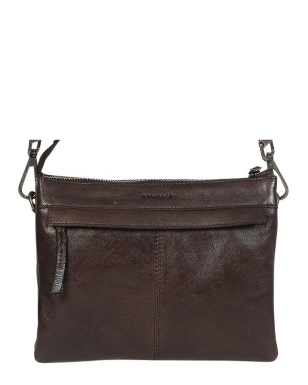 Modapelle 7698 Dark Brown Leather Shoulder/Crossbody Bag