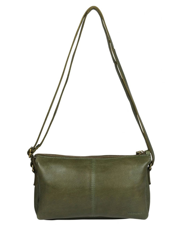 Modapelle 7959 Soft Olive Leather Crossbody/Shoulder Bag