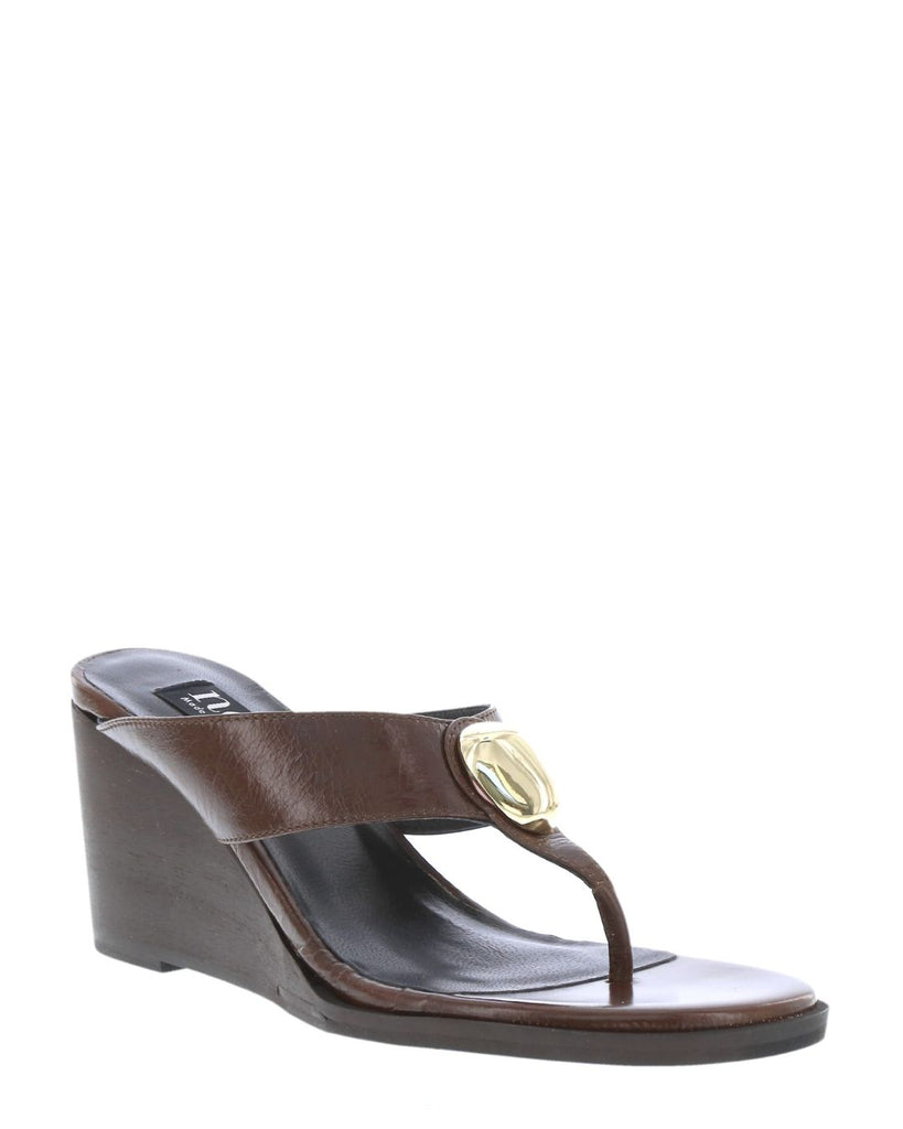 Neo AG26092 Greta Chocolate Leather Wedge Sandals