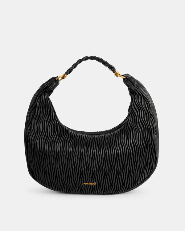 Pepe Moll Amalia Black Vegan Large Shoulder Bag