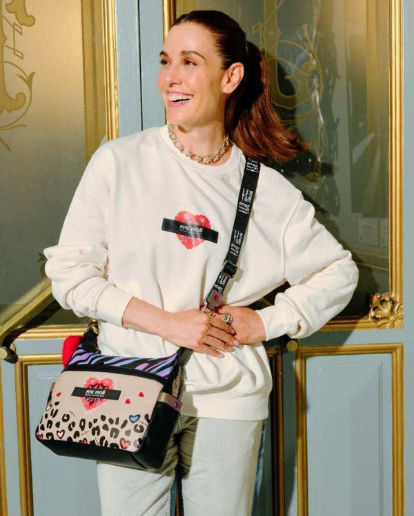 Pepe Moll Melodie Print Vegan Box Crossbody Bag