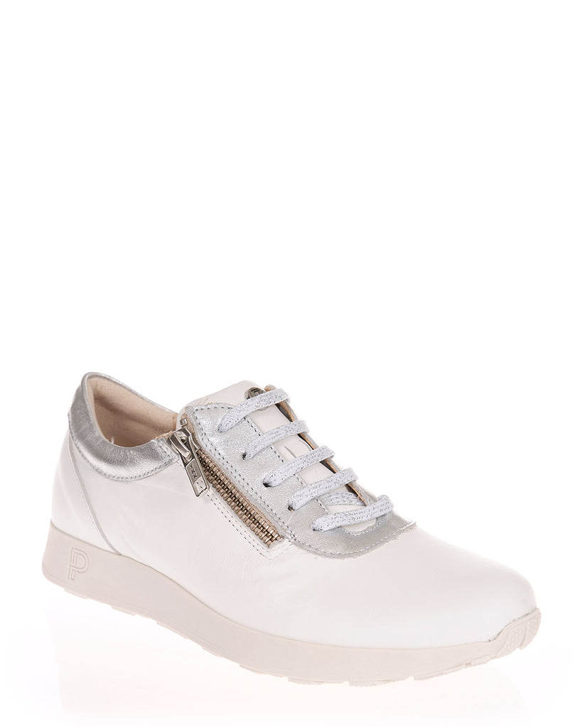Pitillos 10424 White Silver Leather Sneaker