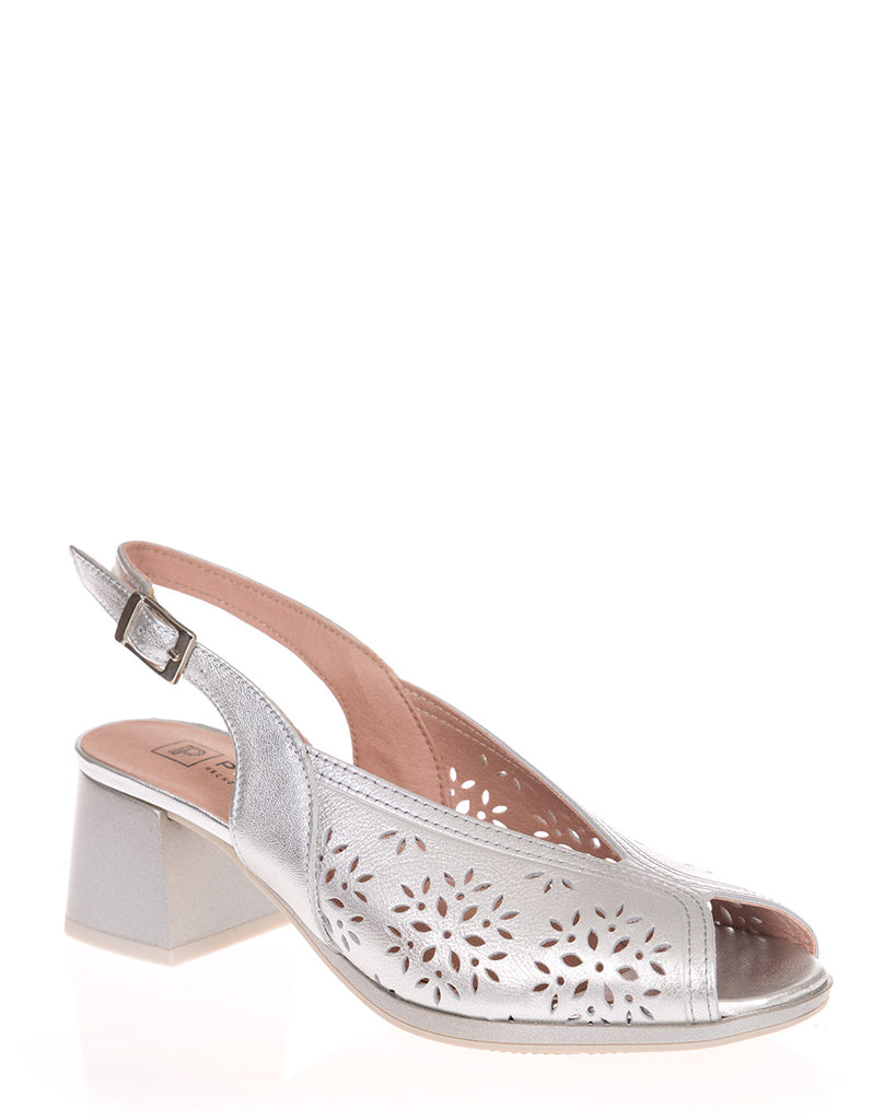 Pitillos 10532 Plata Leather Slingback