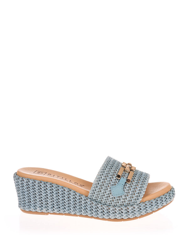 Pitillos 10562 Celeste Summer Wedge Slide