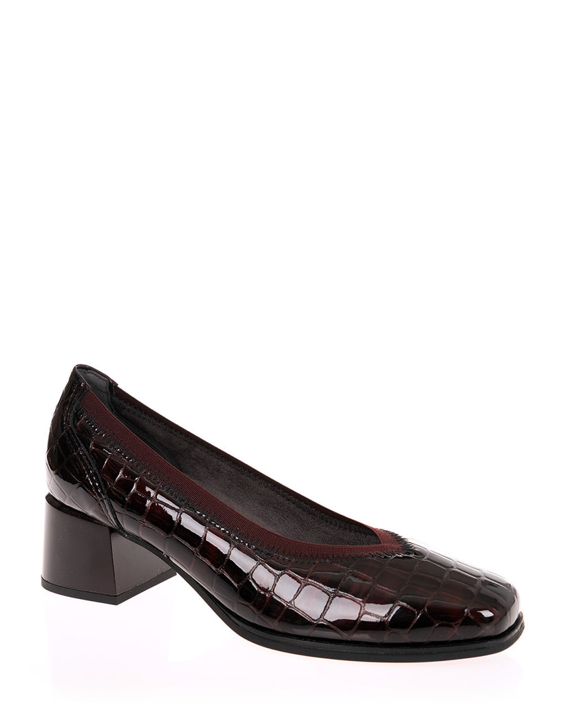 Pitillos 10820 Burdeos Patent Croc Leather Shoe